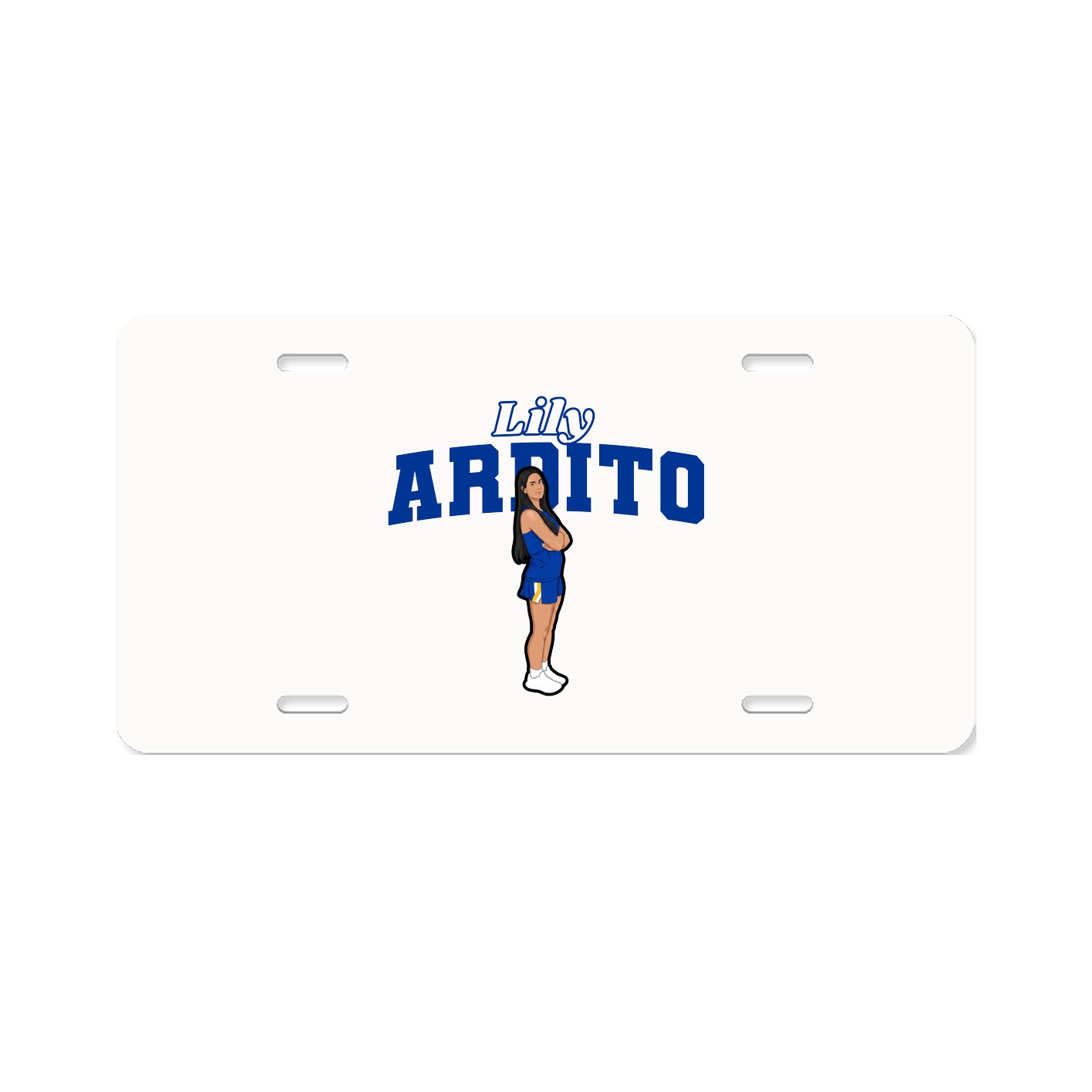 License Plate — Name Arch in Classic