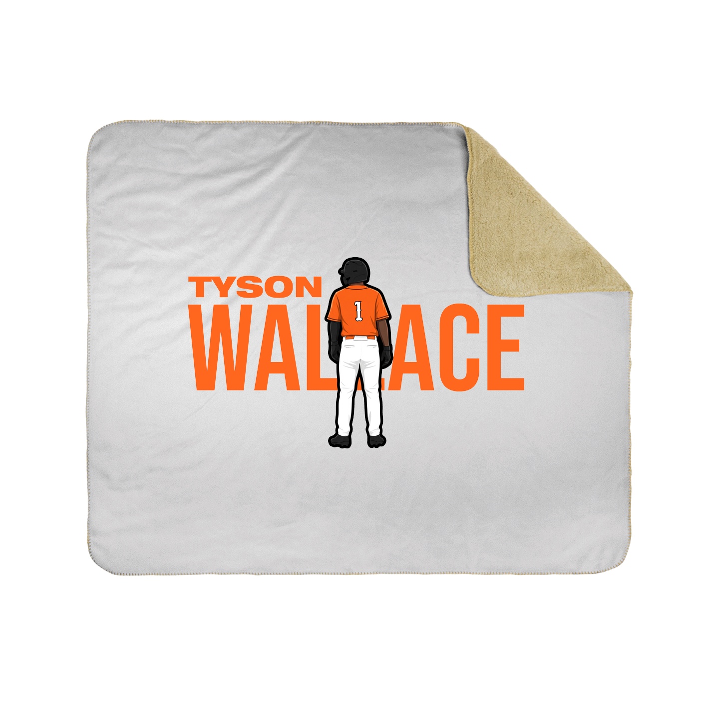 Throw Blanket — Player Name in White