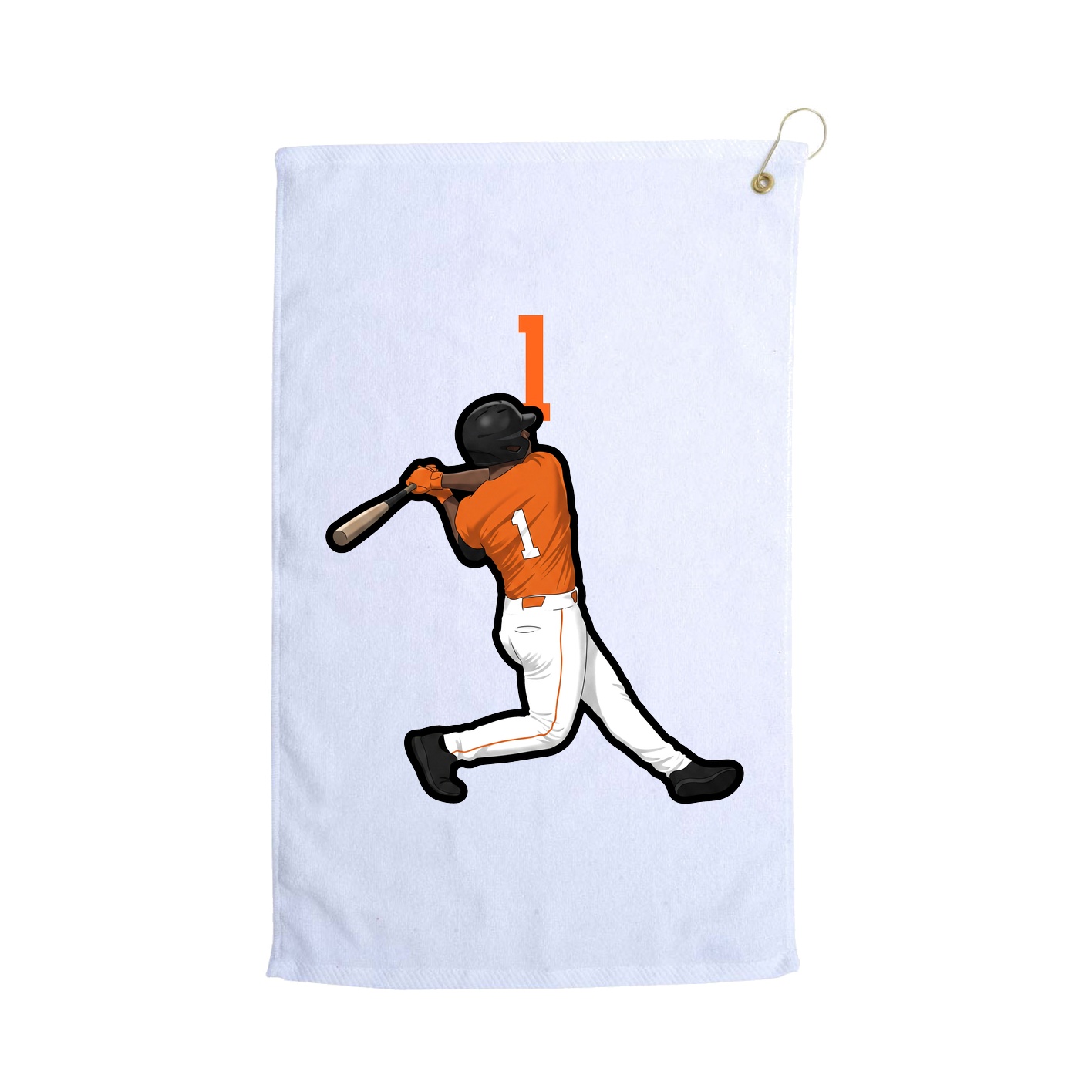 Golf Towel — Number Top in White