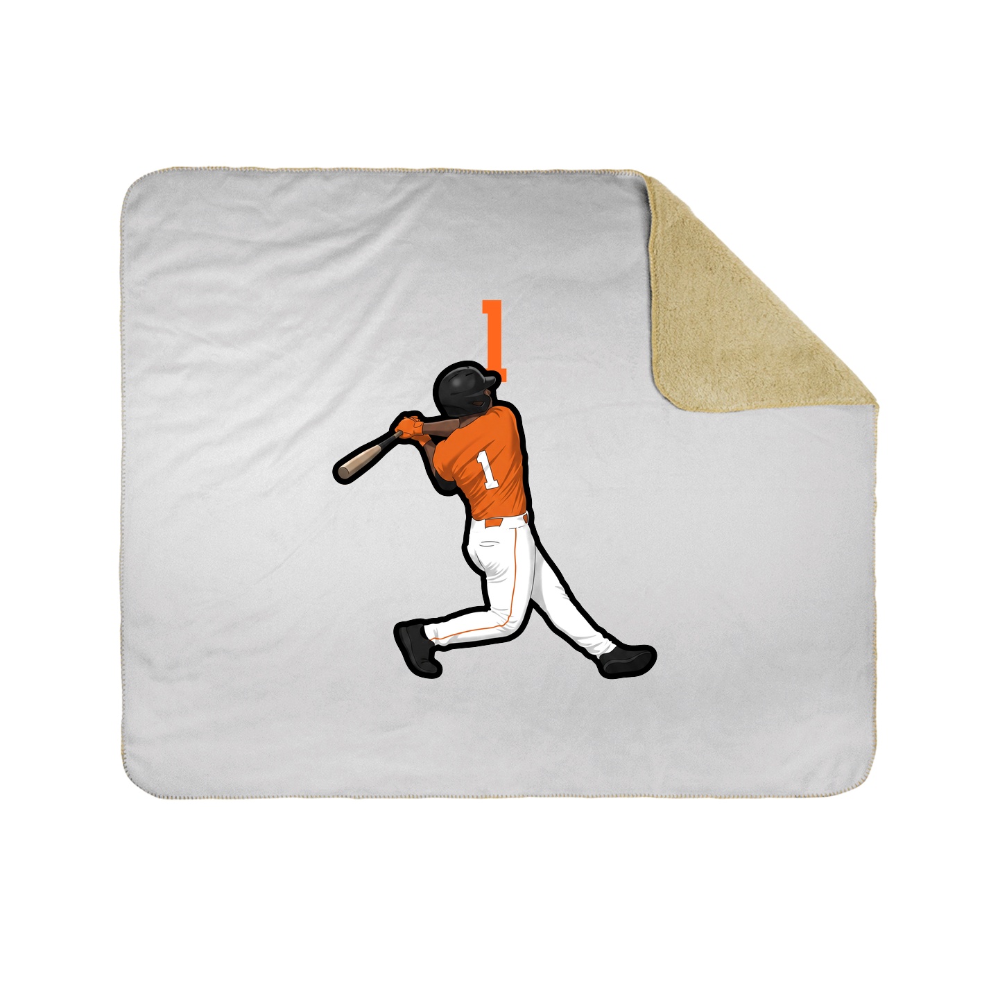 Throw Blanket — Number Top in White