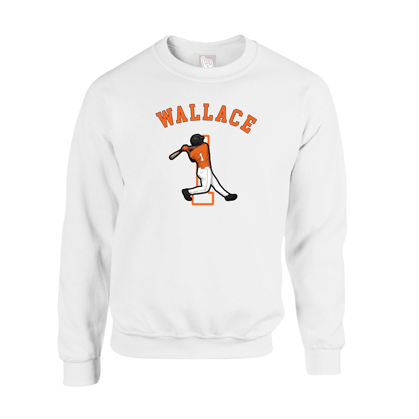Fleece Crew — Shirsey Arch in White