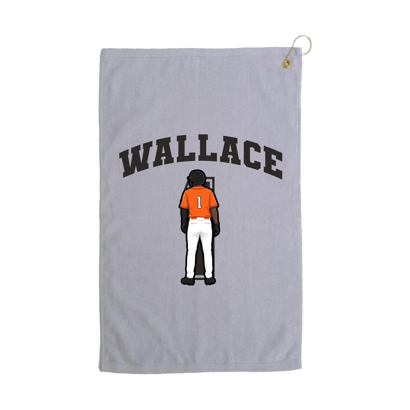Golf Towel — Number in Grey
