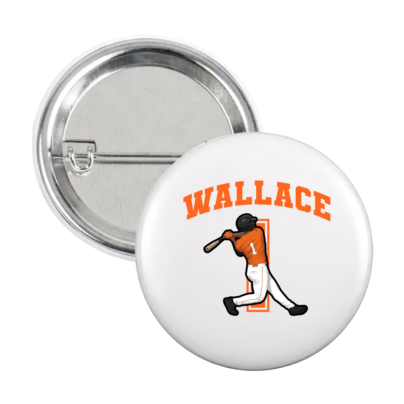Game Day Button — Number in White
