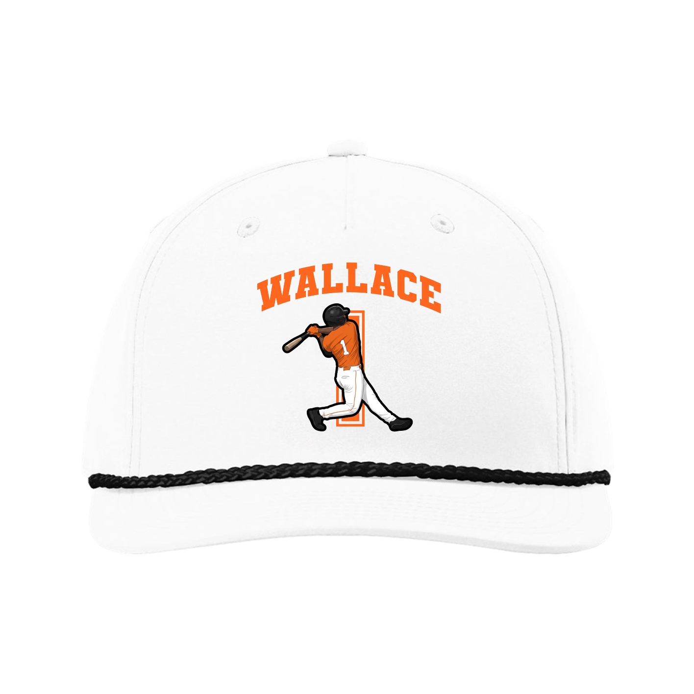 Five-Panel Classic Rope Cap — Number in White