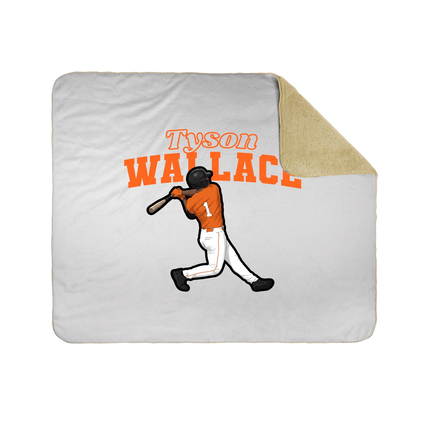 Throw Blanket — Name Arch in White