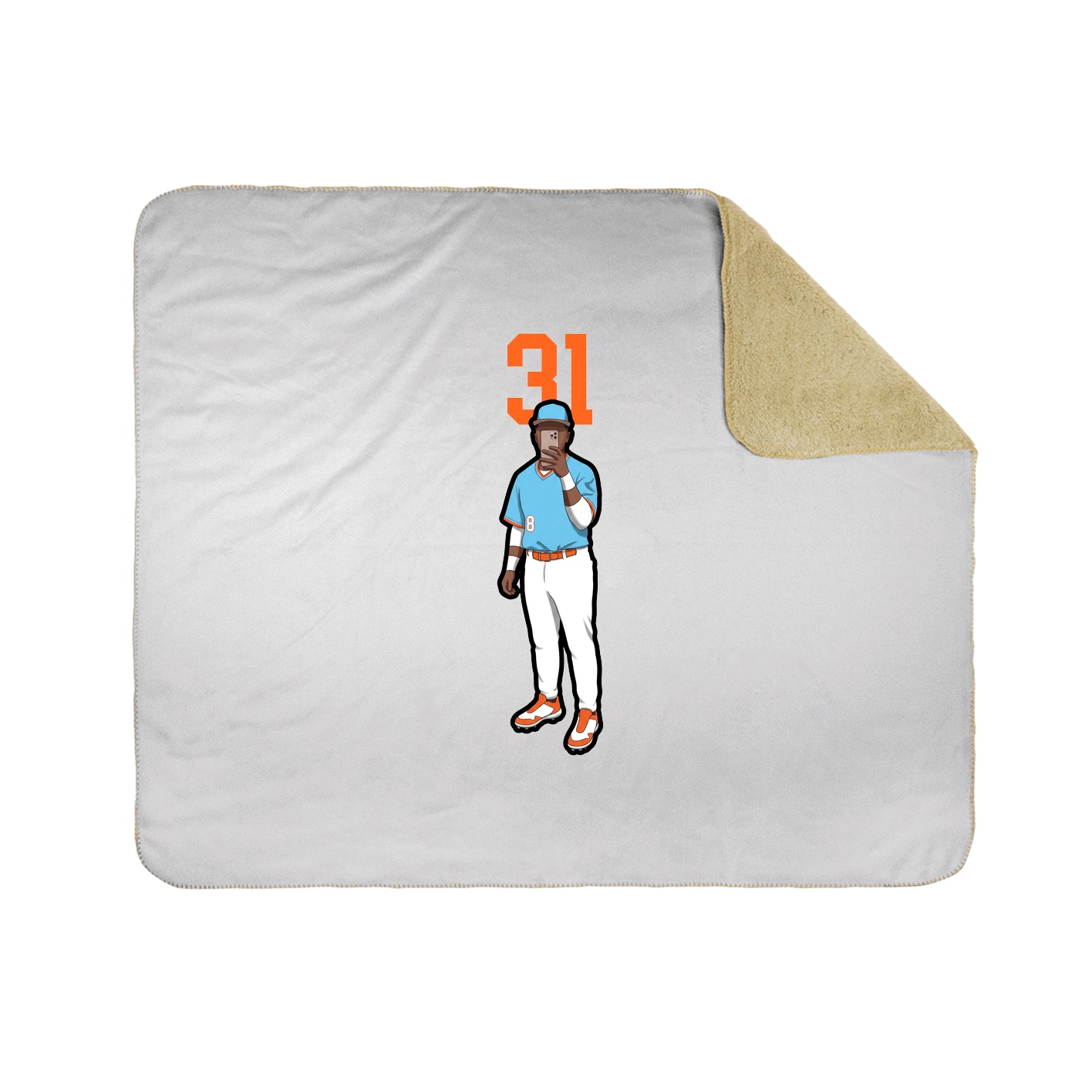 Throw Blanket — Number Top in White