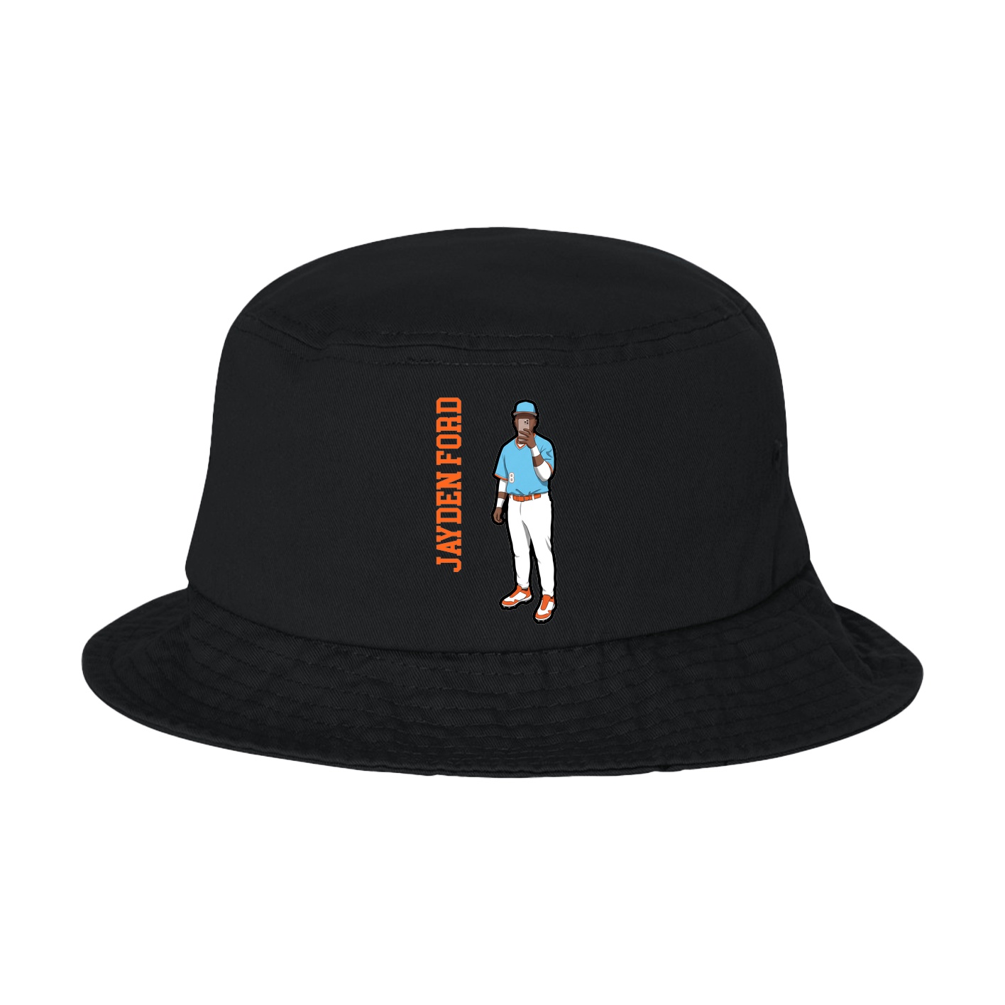 Bucket Cap — Name Vertical in Black