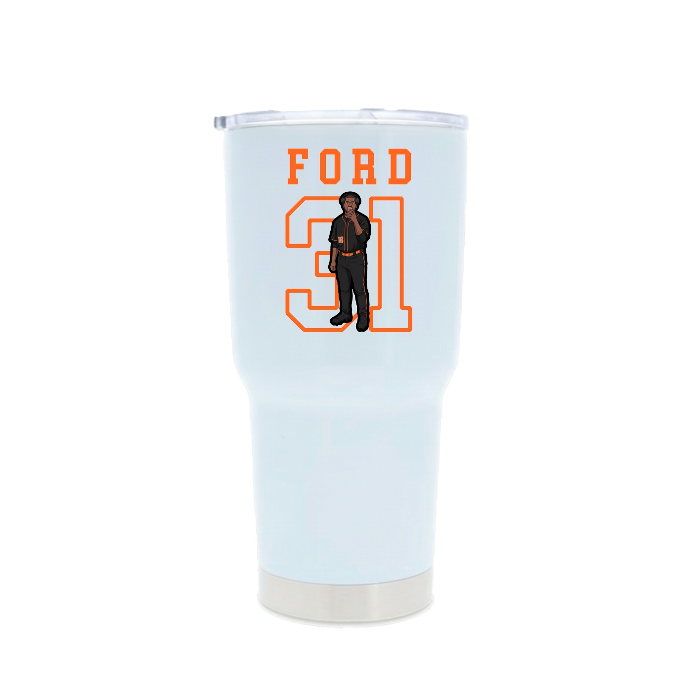 30oz Stainless Steel Tumbler — Shirsey in White