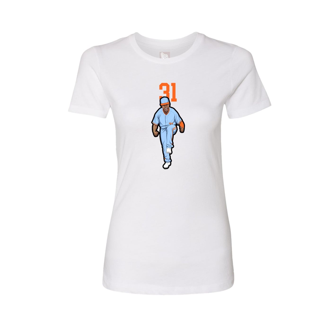 Fitted Women's Tee — Number Top in White