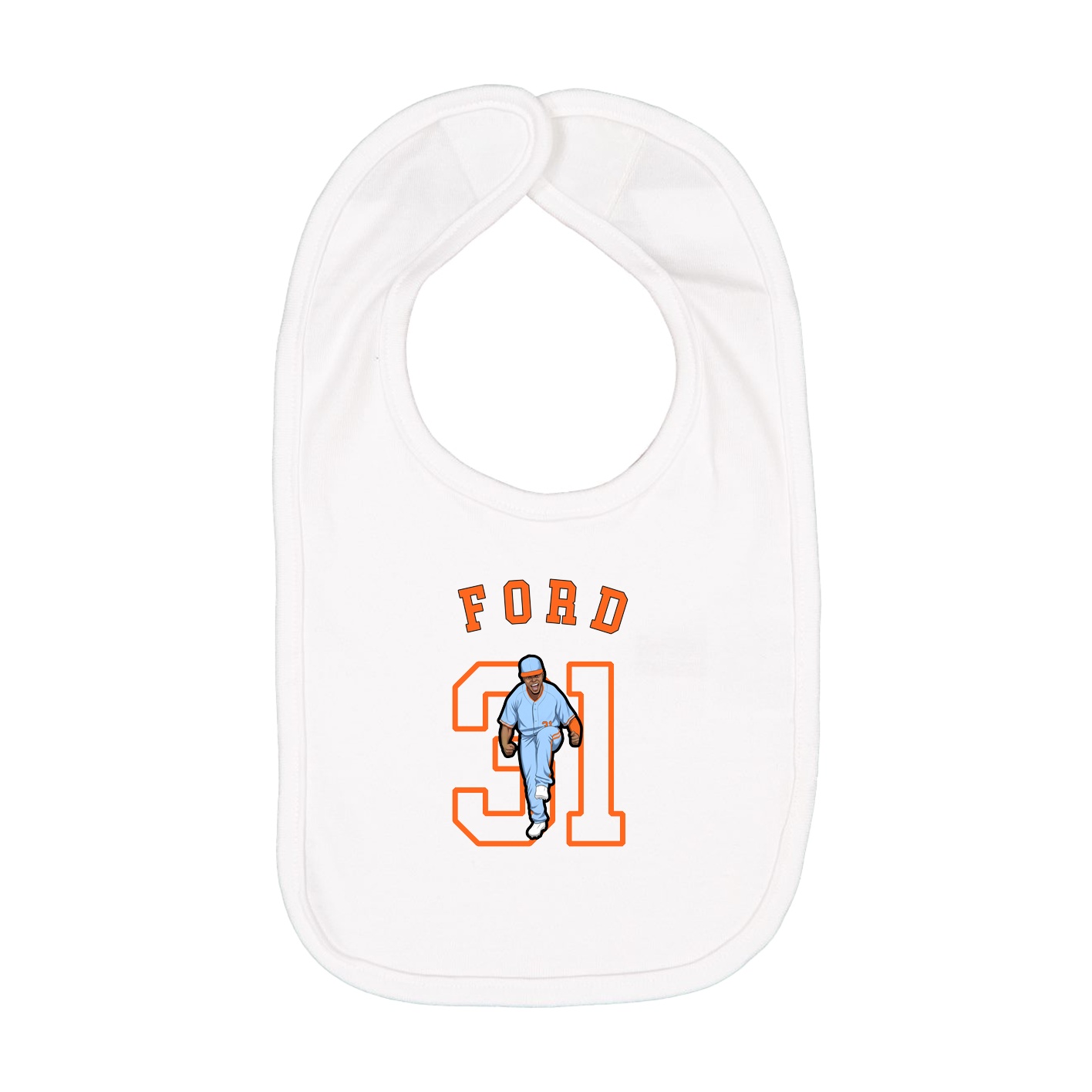 Infant Bib — Shirsey Arch in White