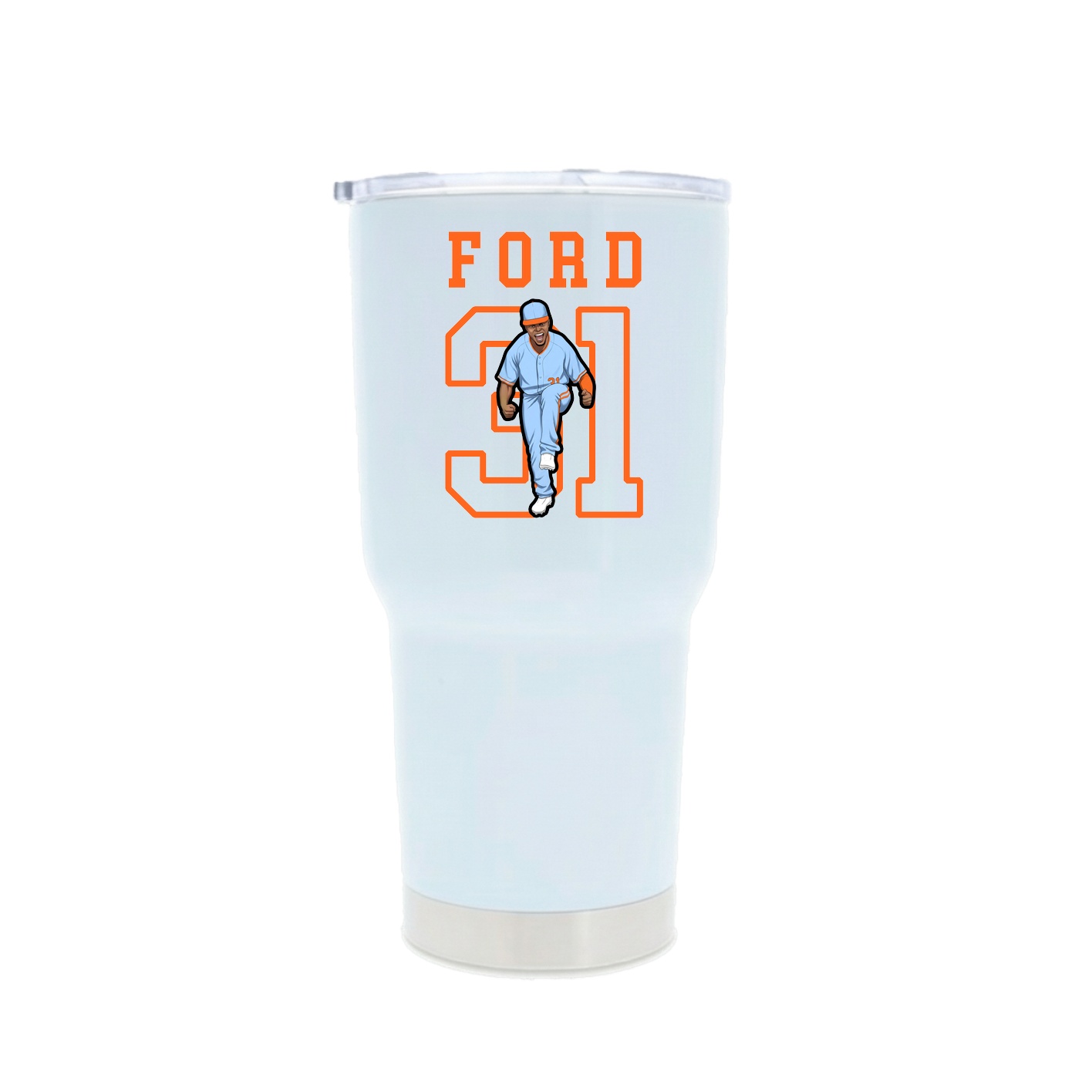 30oz Stainless Steel Tumbler — Shirsey in White
