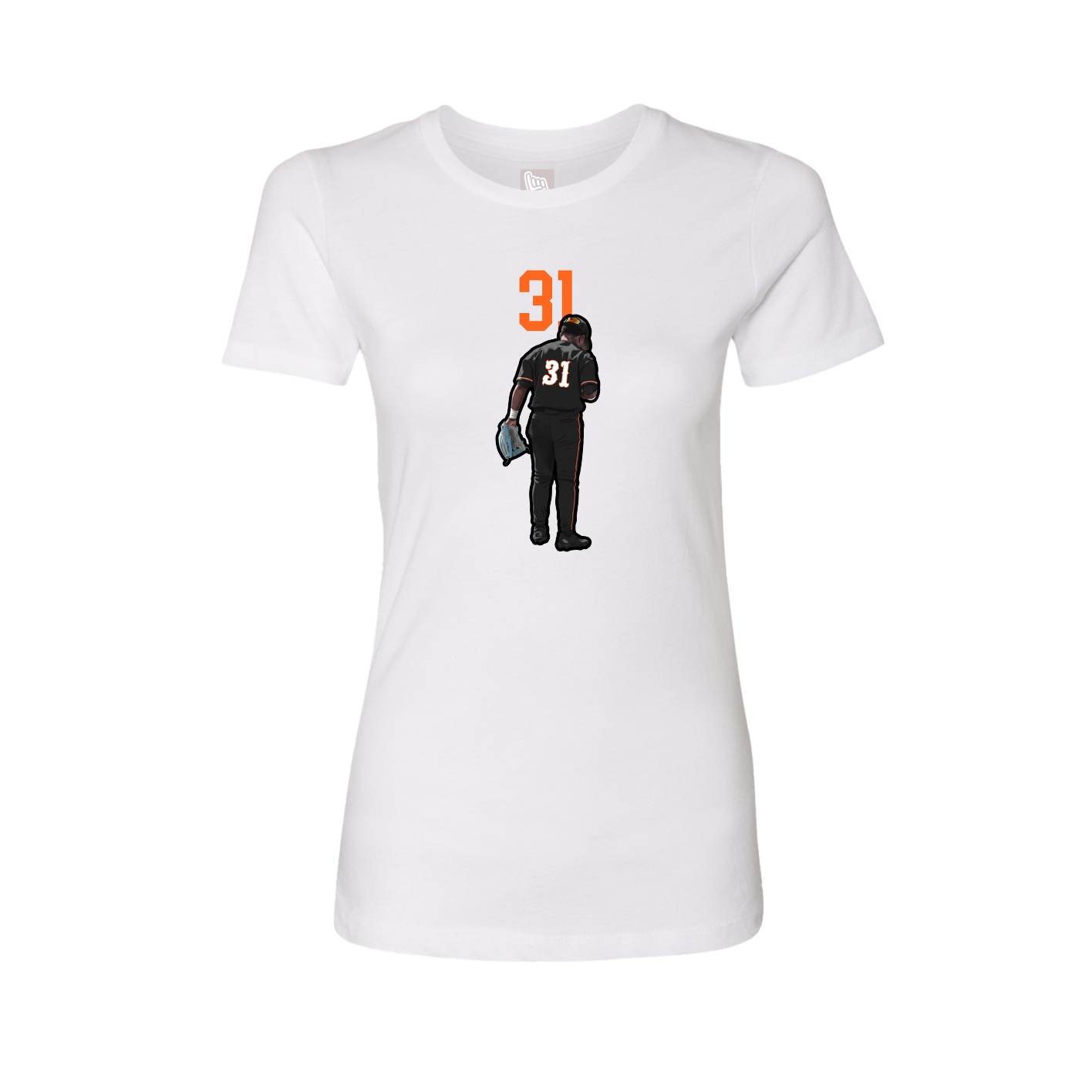 Fitted Women's Tee — Number Top in White