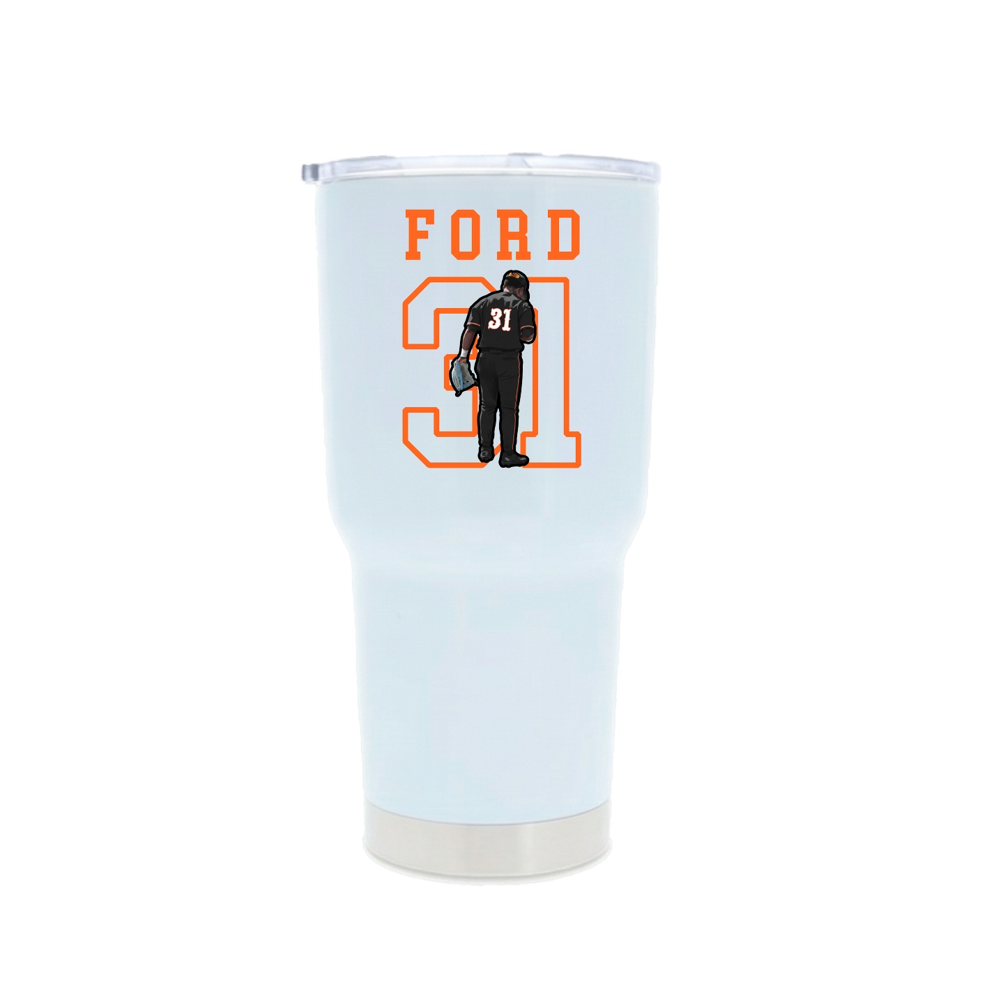 30oz Stainless Steel Tumbler — Shirsey in White