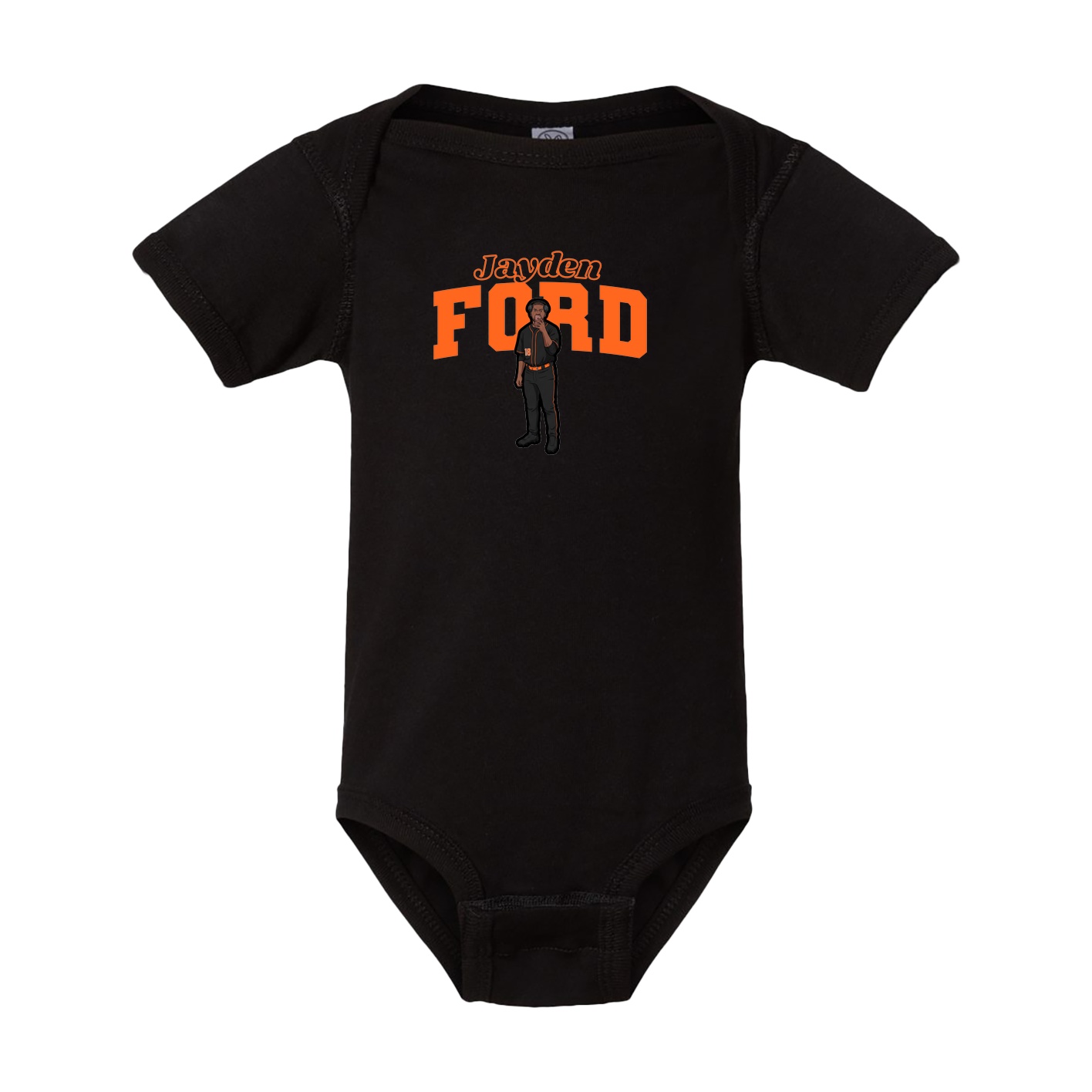 Baby Onesie — Name Arch in Black