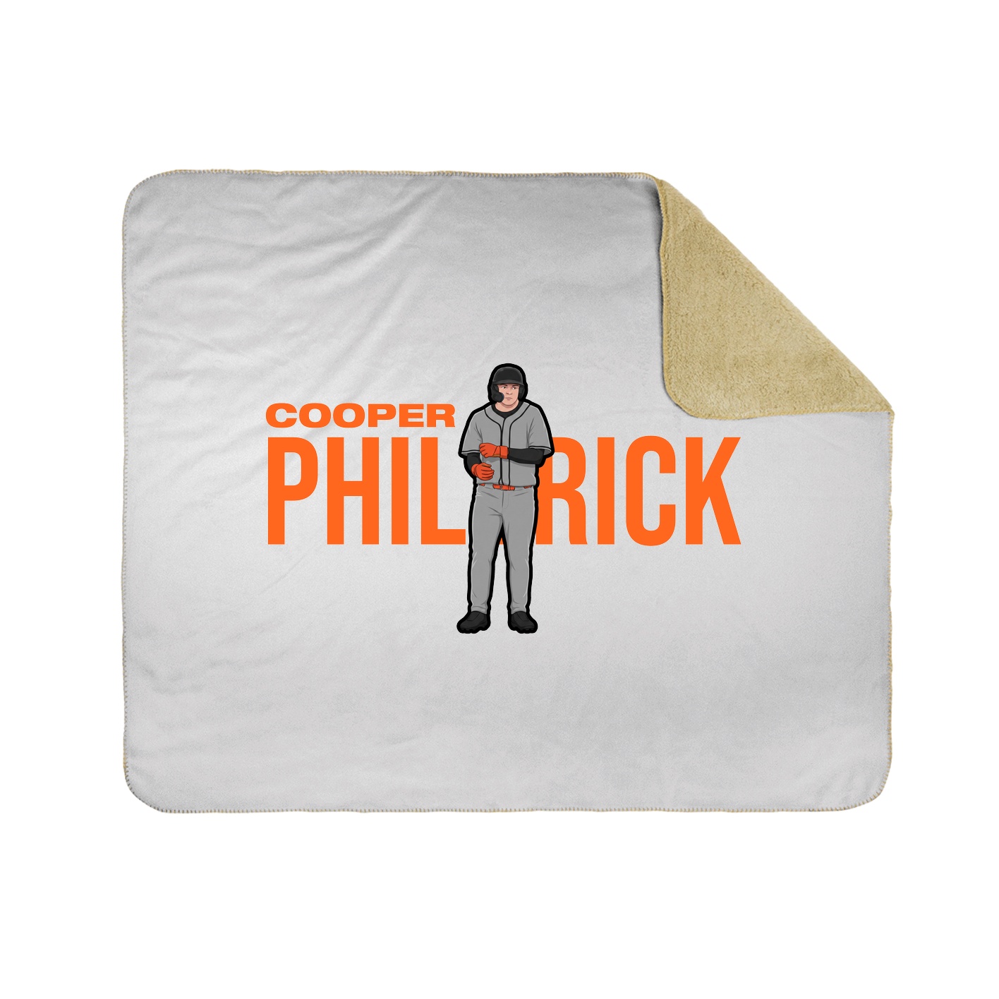 Throw Blanket — Player Name in White