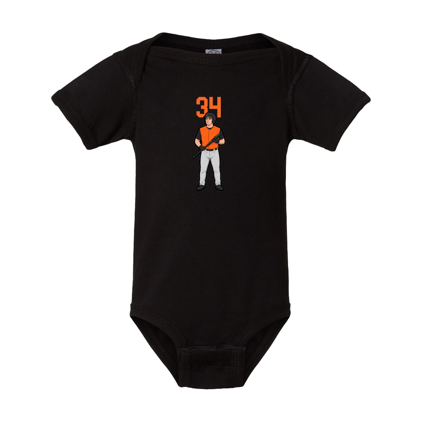 Baby Onesie — Number Top in Black