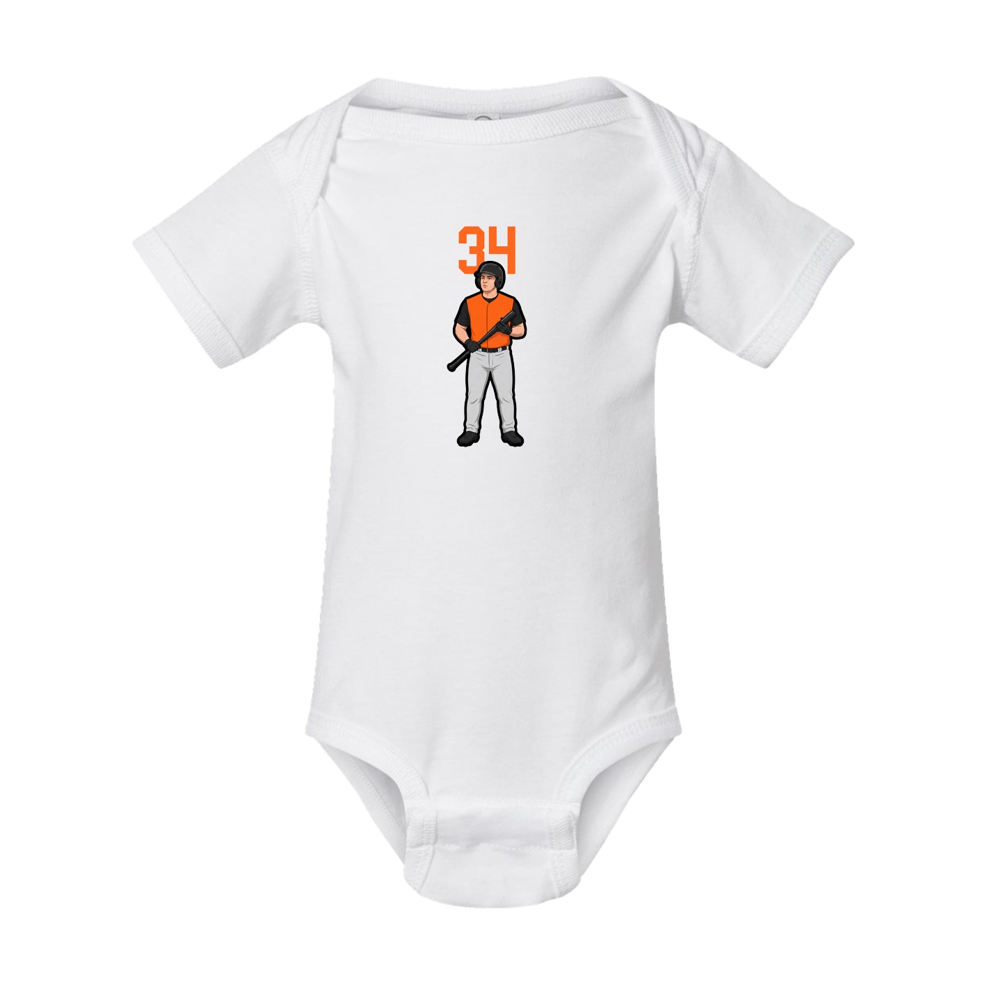 Baby Onesie — Number Top in White