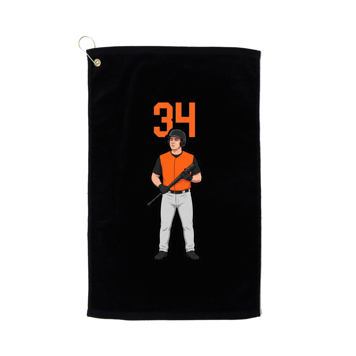 Golf Towel — Number Top in Black