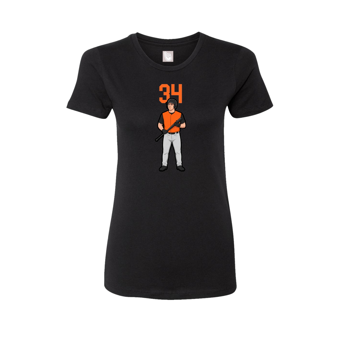Womens Tee — Number Top in Black