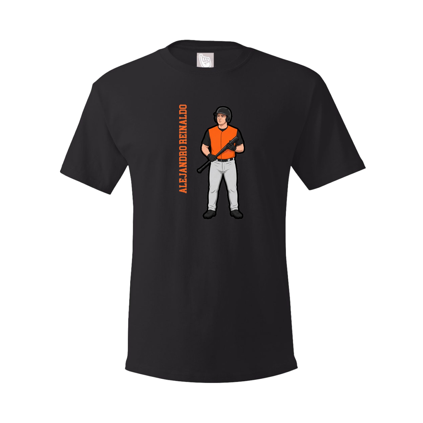 Youth Tee — Name Vertical in Black