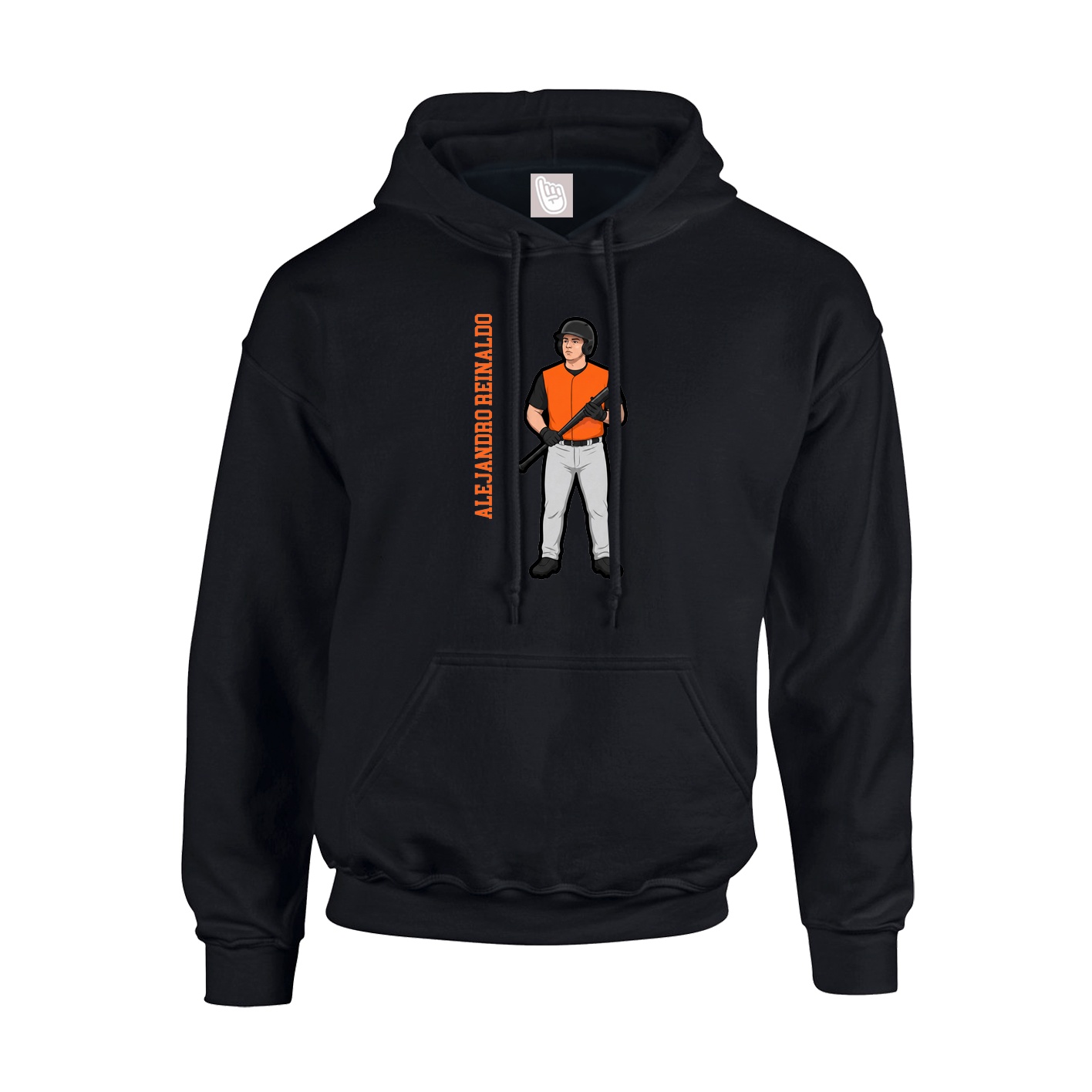 Hoodie — Name Vertical in Black