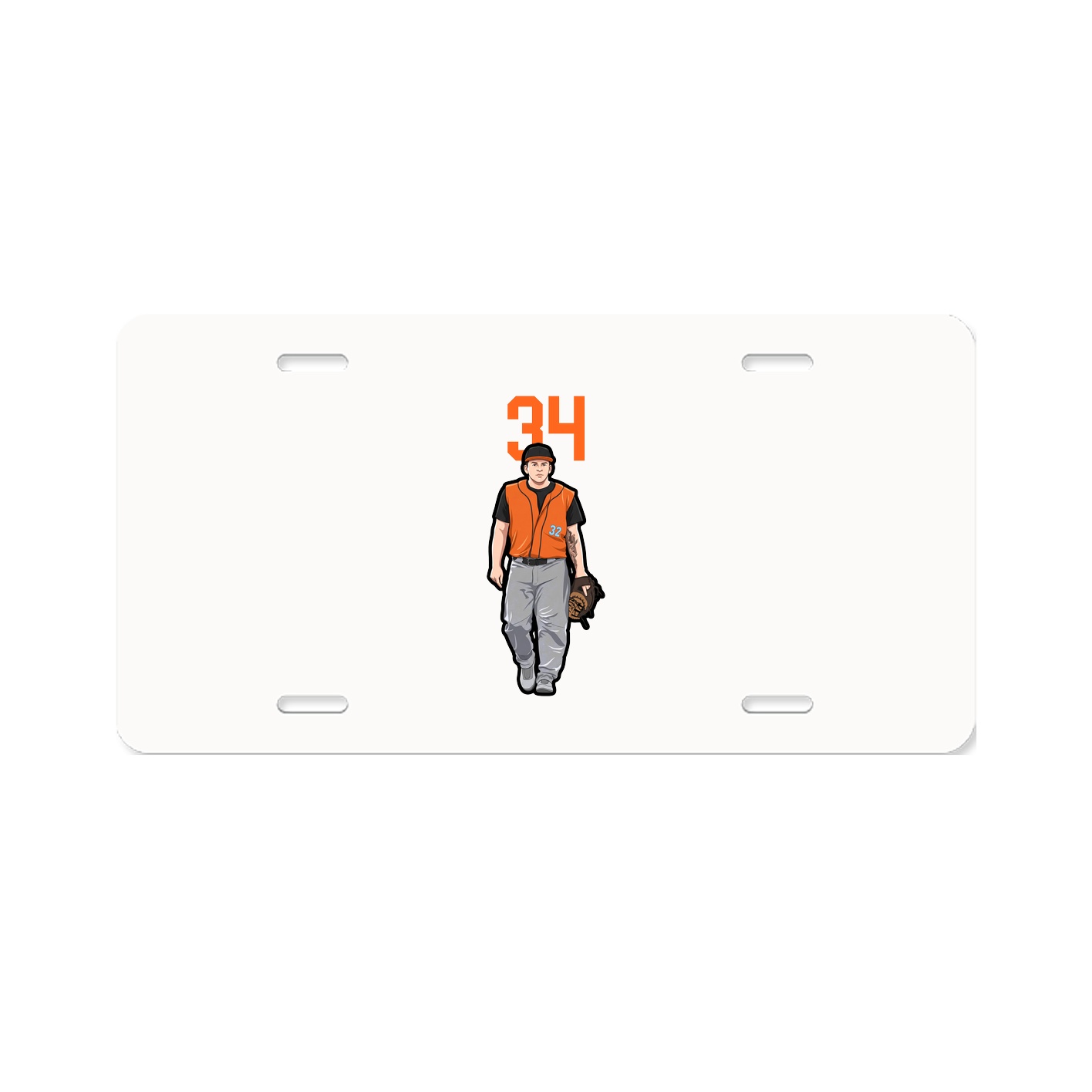 License Plate — Number Top in Classic