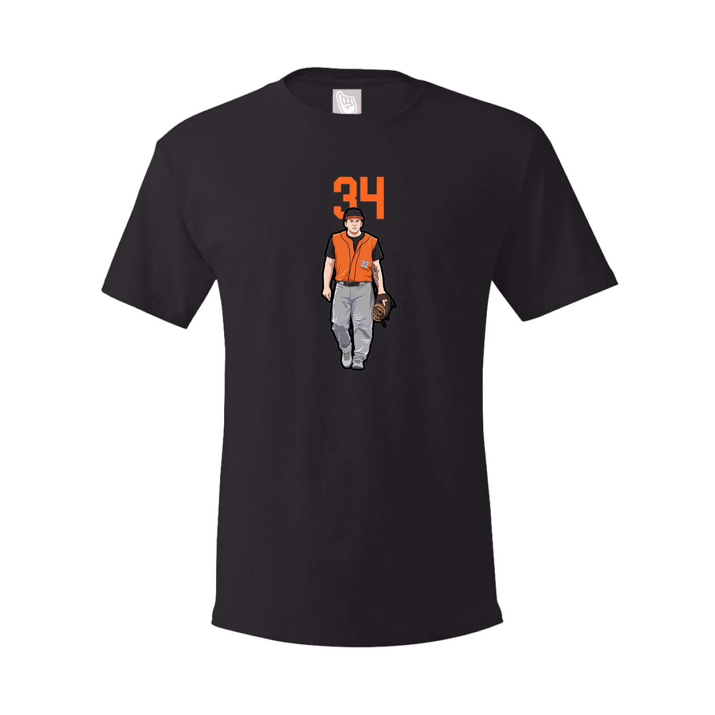 Youth Tee — Number Top in Black