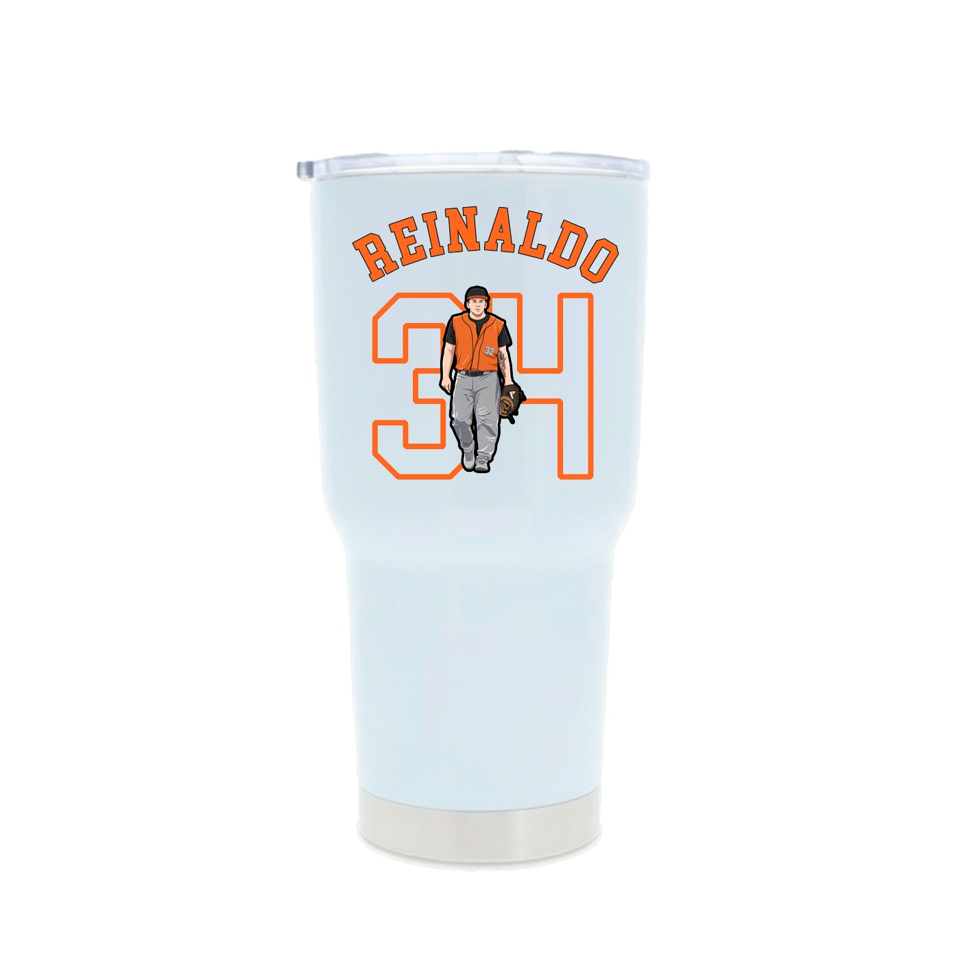 30oz Stainless Steel Tumbler — Shirsey Arch in White