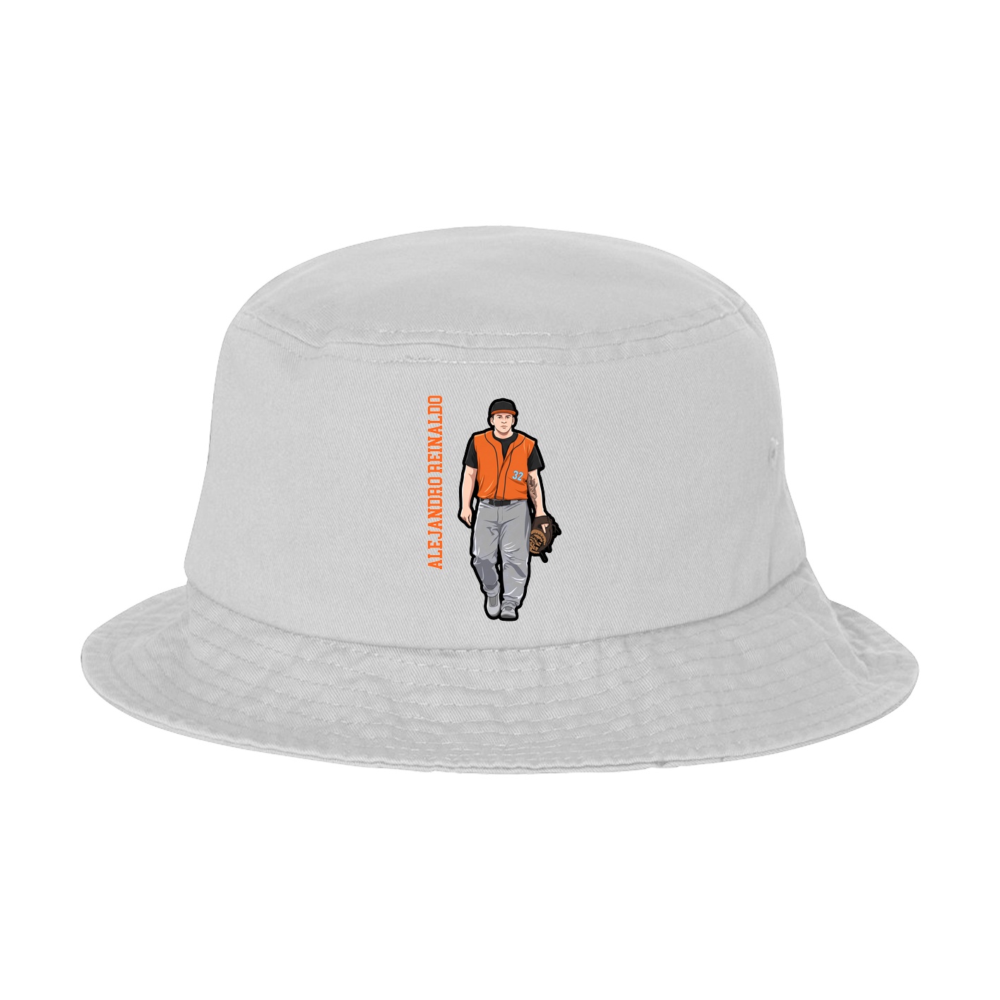 Bucket Cap — Name Vertical in White