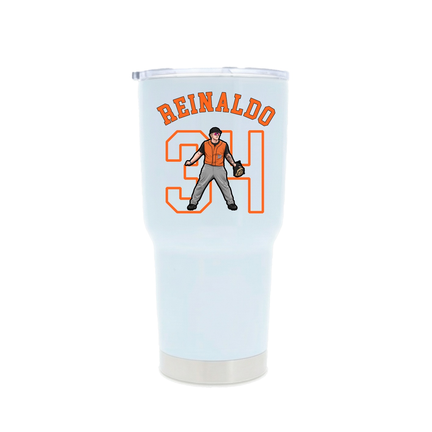 30oz Stainless Steel Tumbler — Shirsey Arch in White