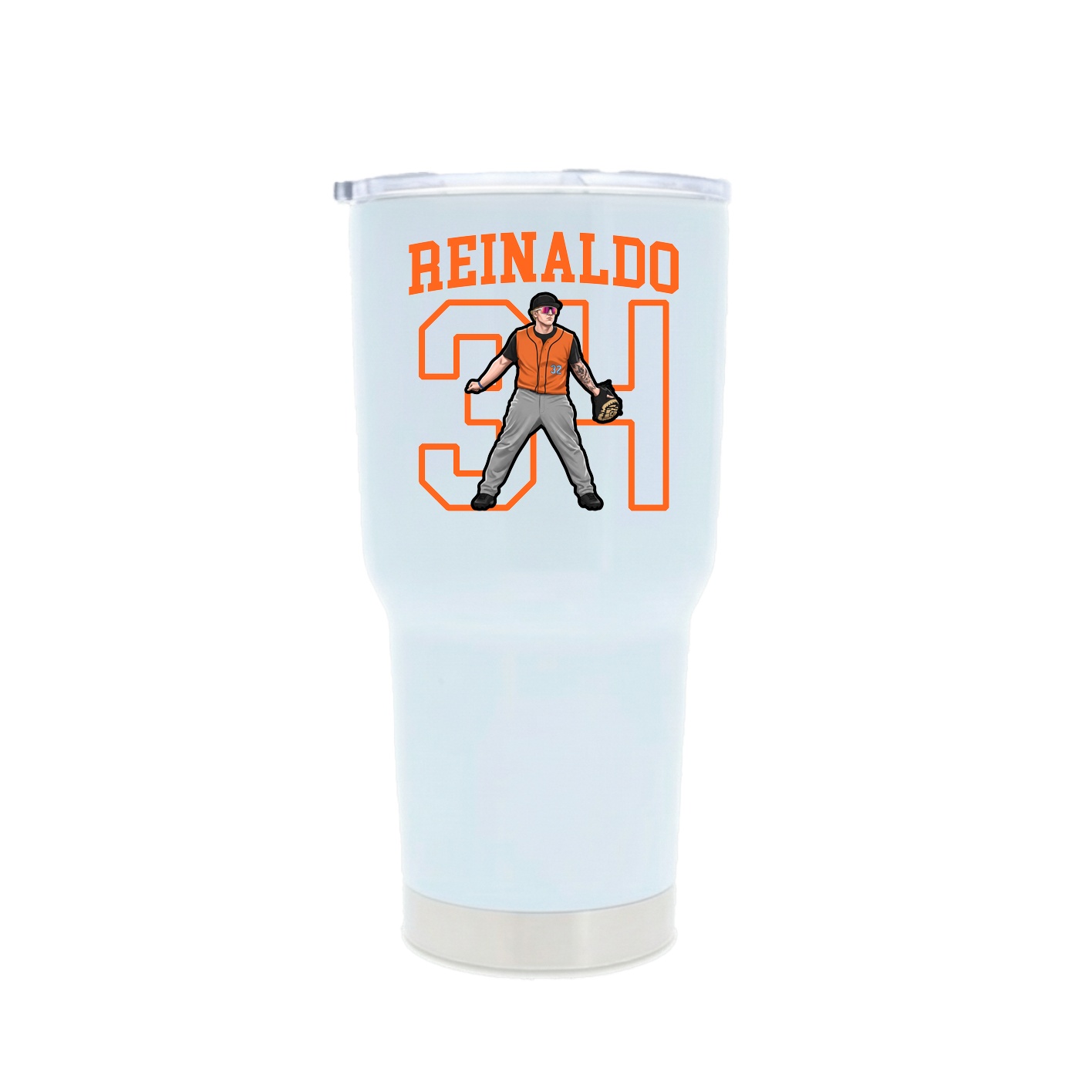 30oz Stainless Steel Tumbler — Shirsey in White