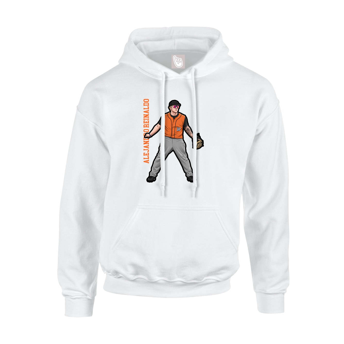 Youth Hoodie — Name Vertical in White