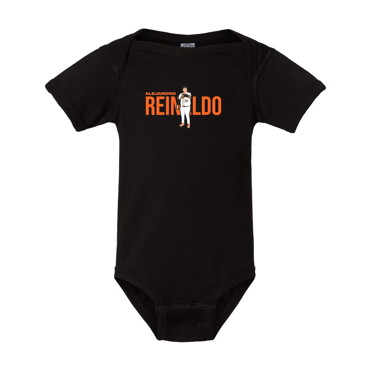 Baby Onesie — Player Name in Black