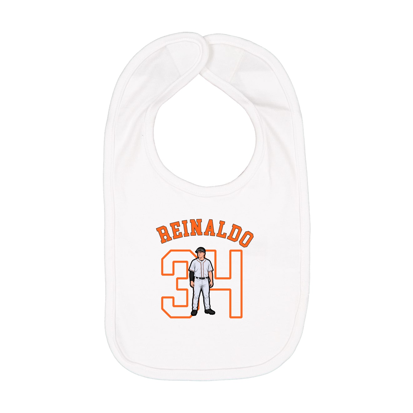 Infant Bib — Shirsey Arch in White