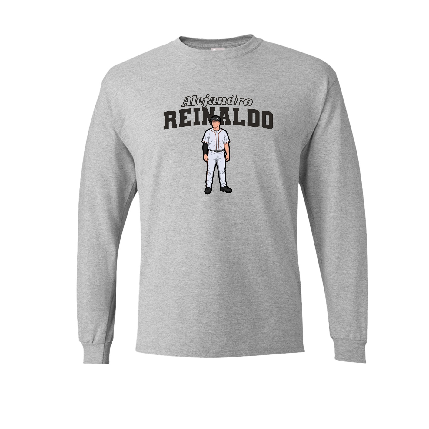 Long Sleeve Tee — Name Arch in Grey