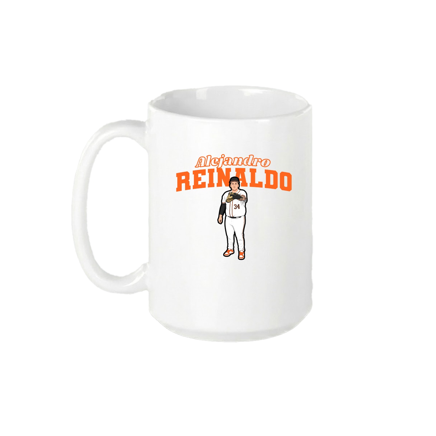 15oz Coffee Mug — Name Arch in White