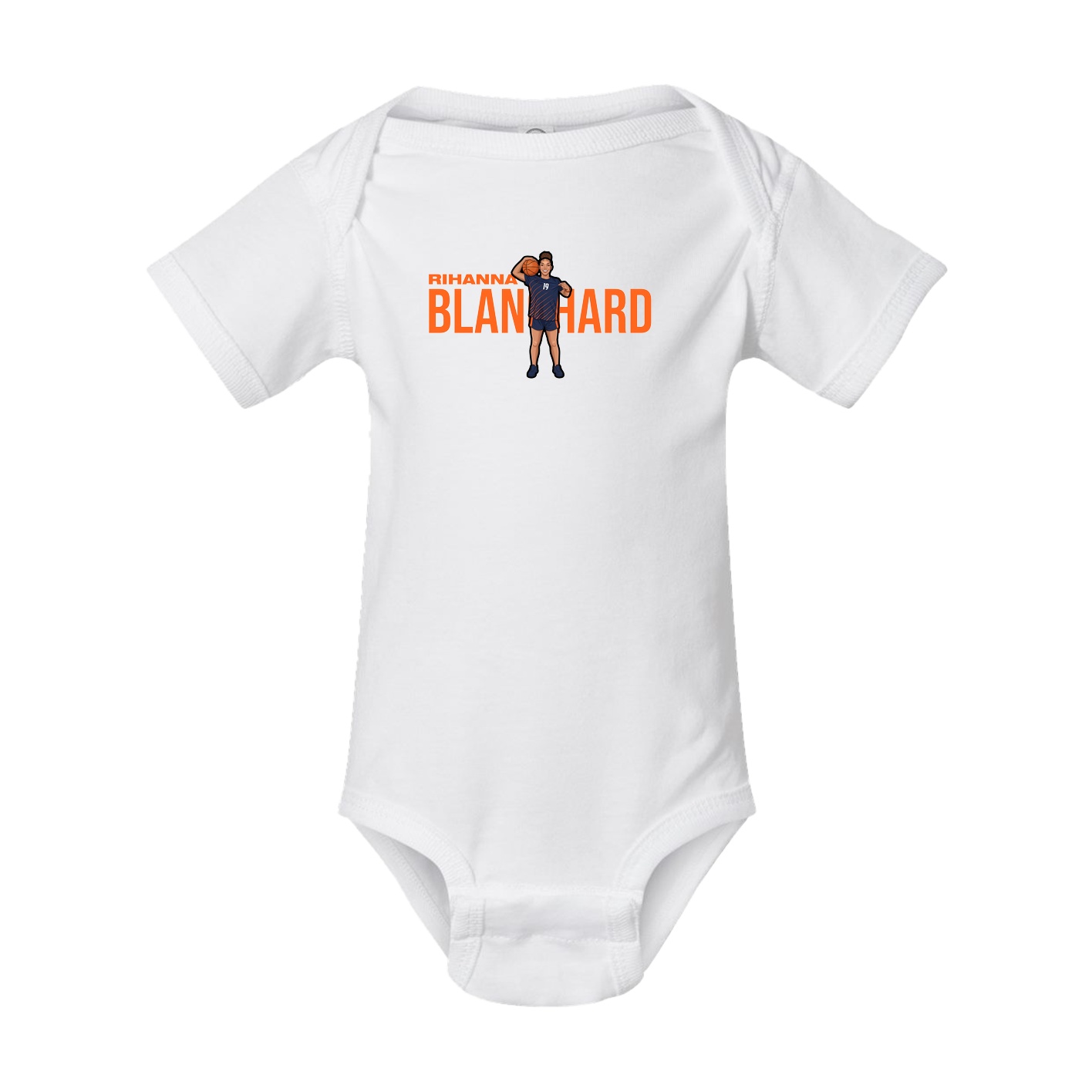 Baby Onesie — Player Name in White