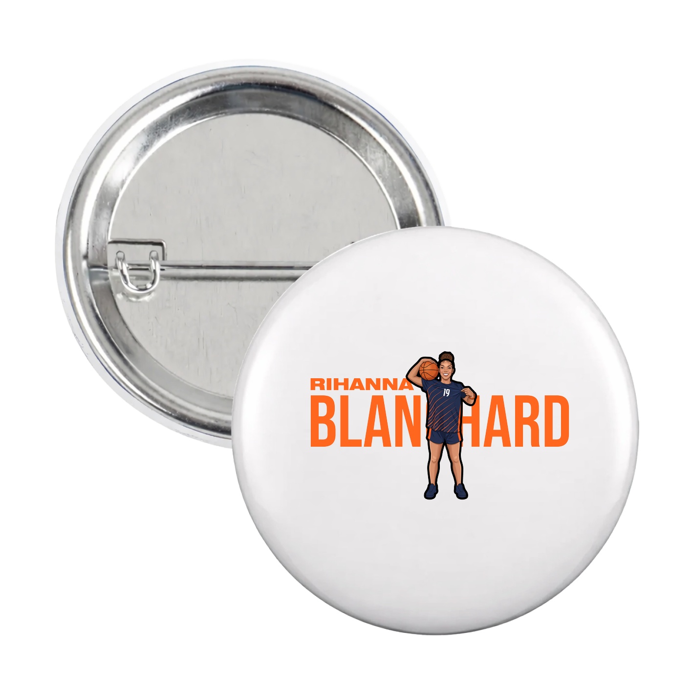 Game Day Button — Player Name in White