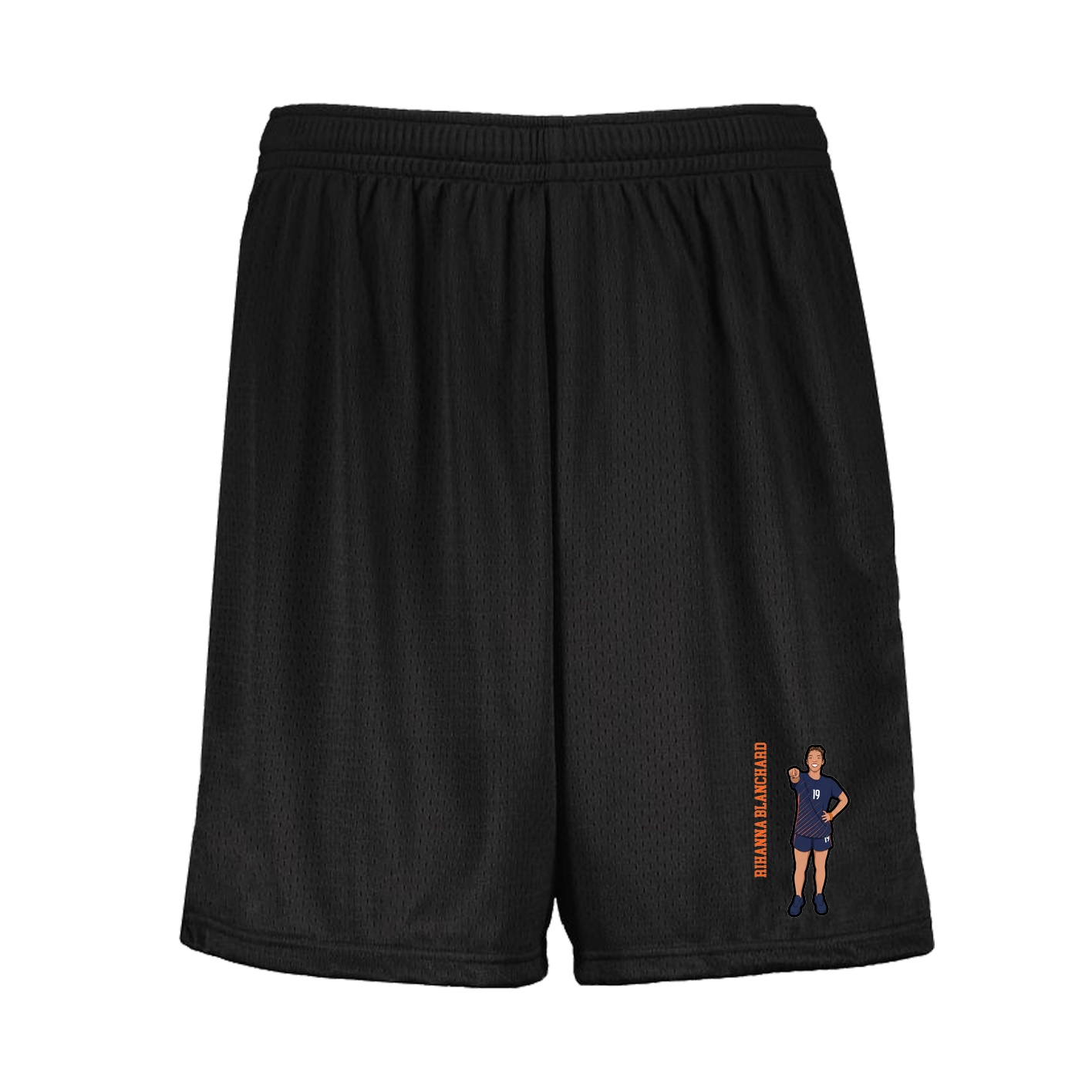 Shorts — Name Vertical in Black