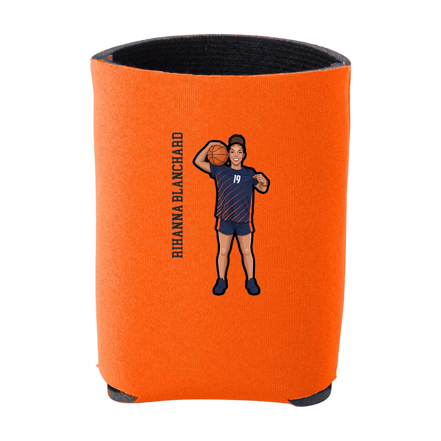 Can Holder — Name Vertical in Orange