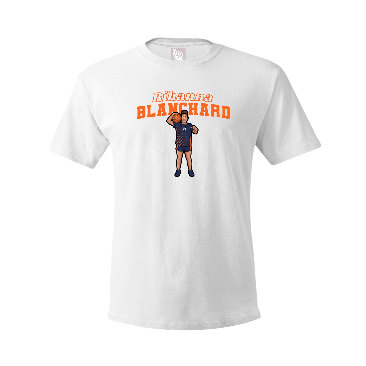 Youth Tee — Name Arch in White