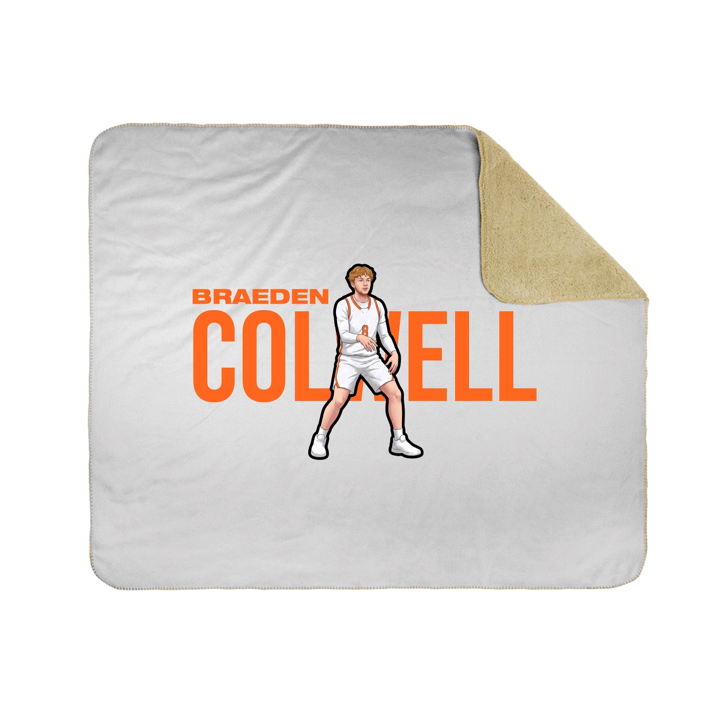 Throw Blanket — Player Name in White