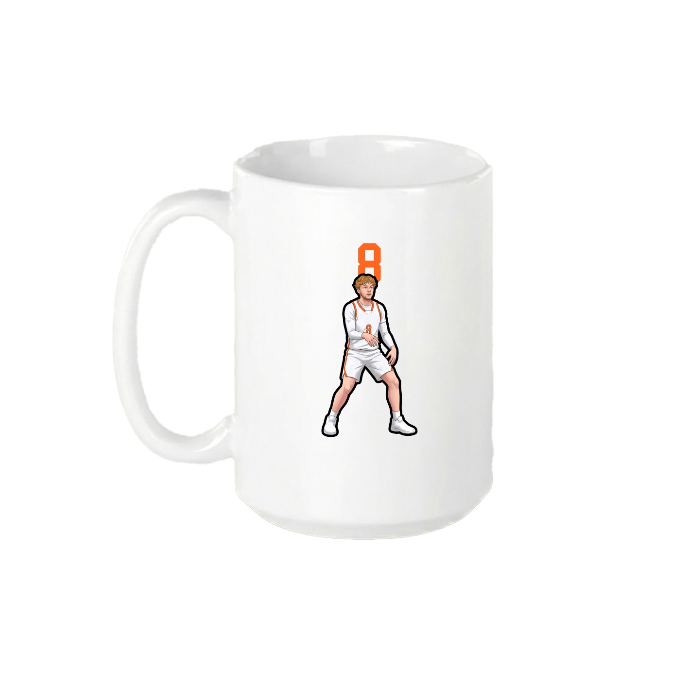 15oz Coffee Mug — Number Top in White