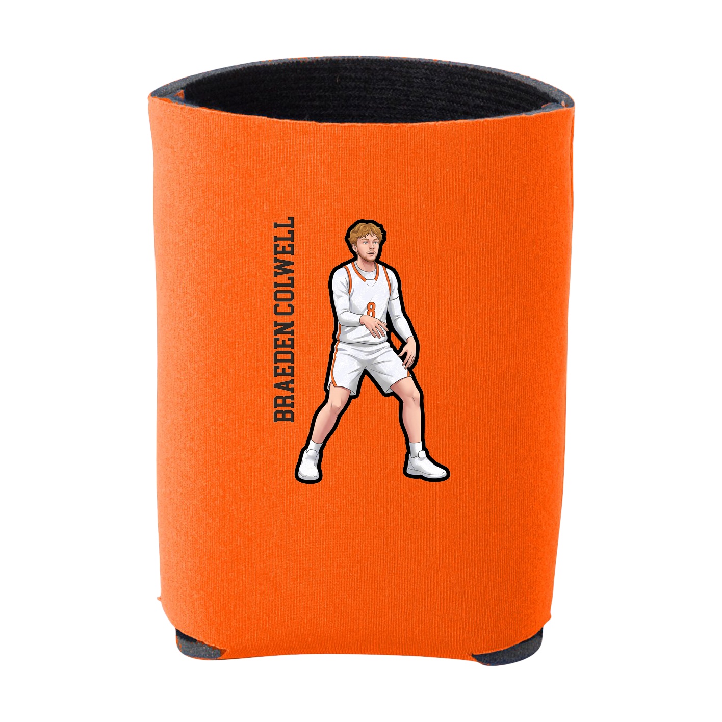 Can Holder — Name Vertical in Orange