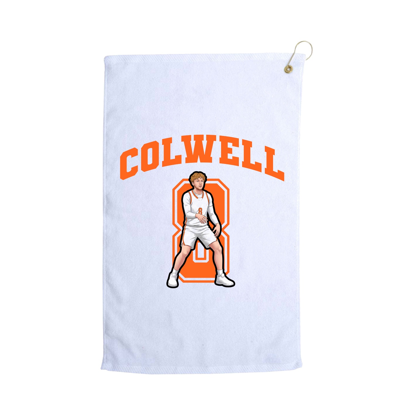 Golf Towel — Number in White