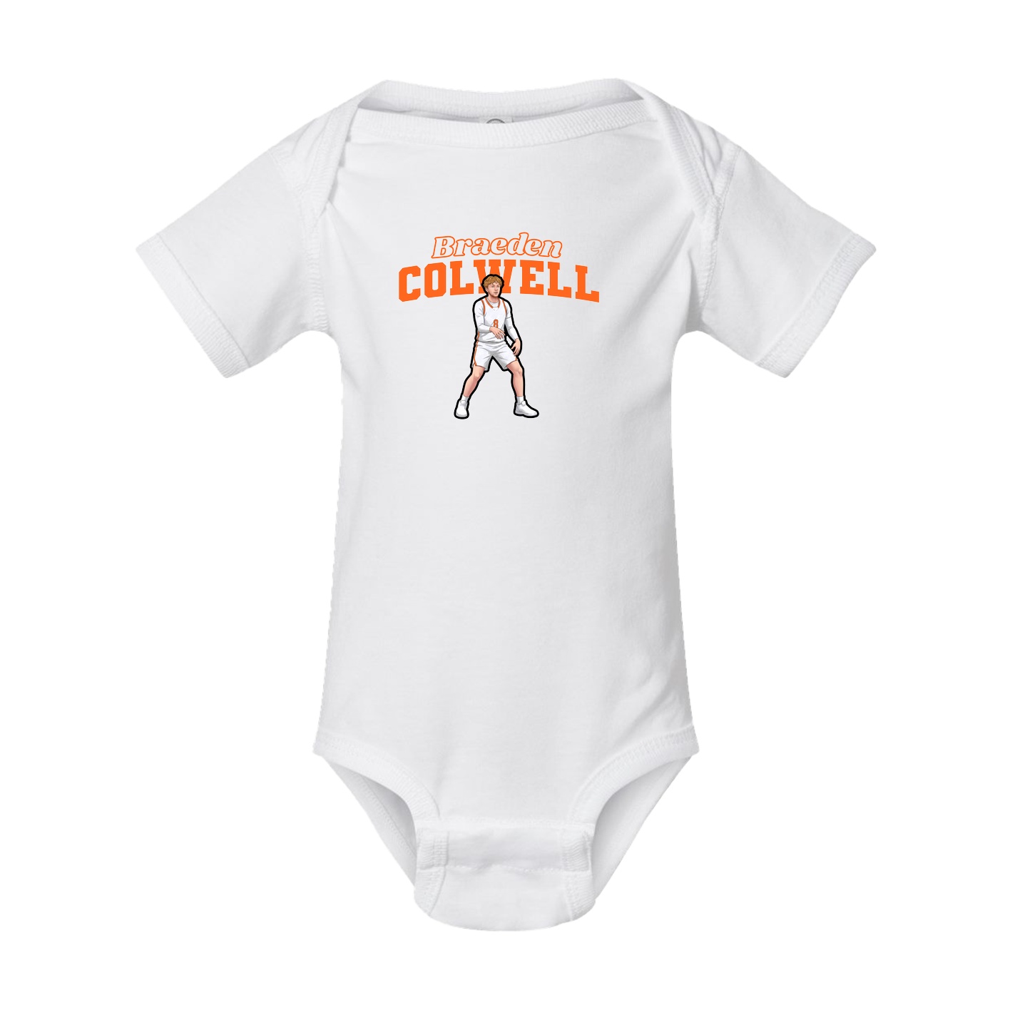 Baby Onesie — Name Arch in White