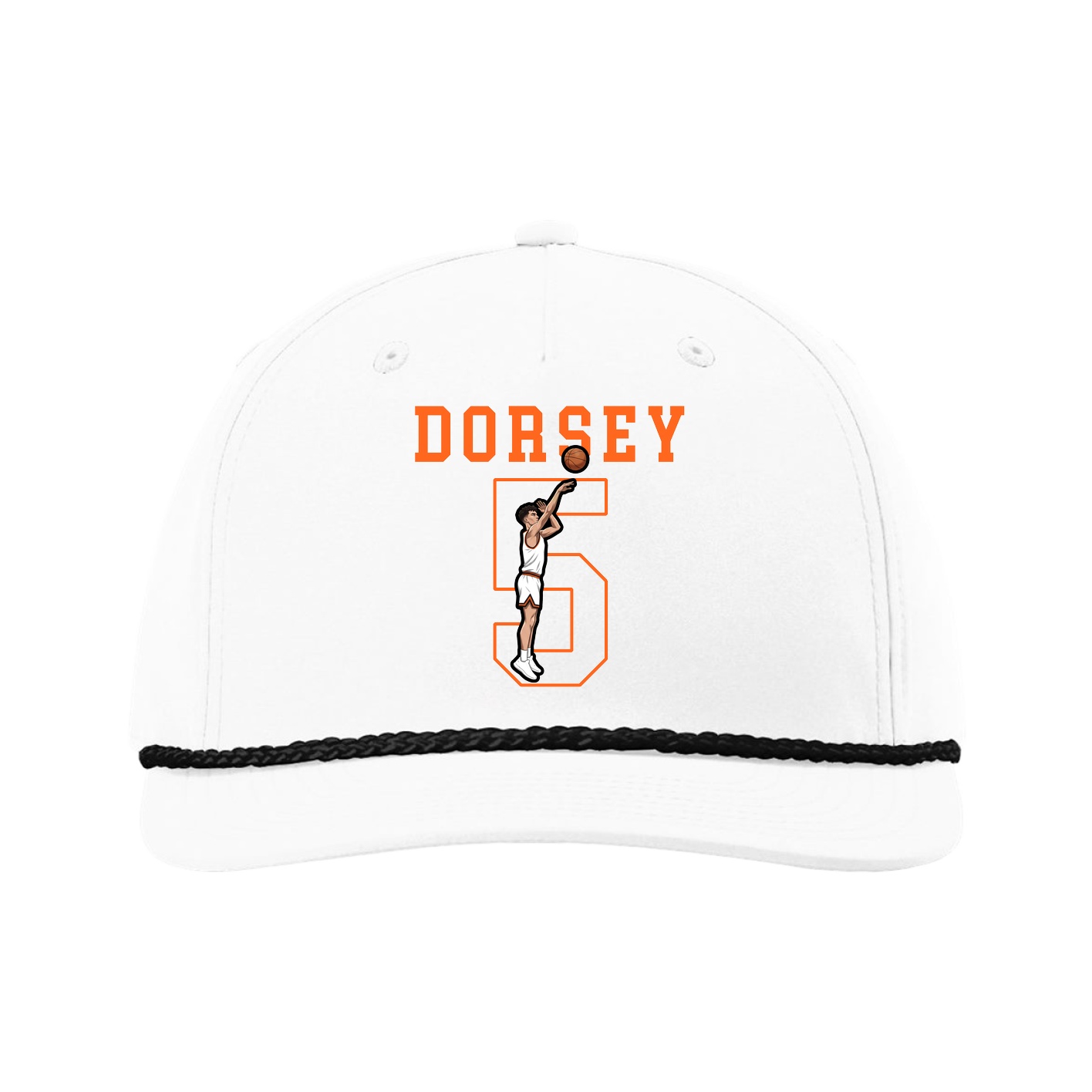 Five-Panel Classic Rope Cap — Shirsey in White