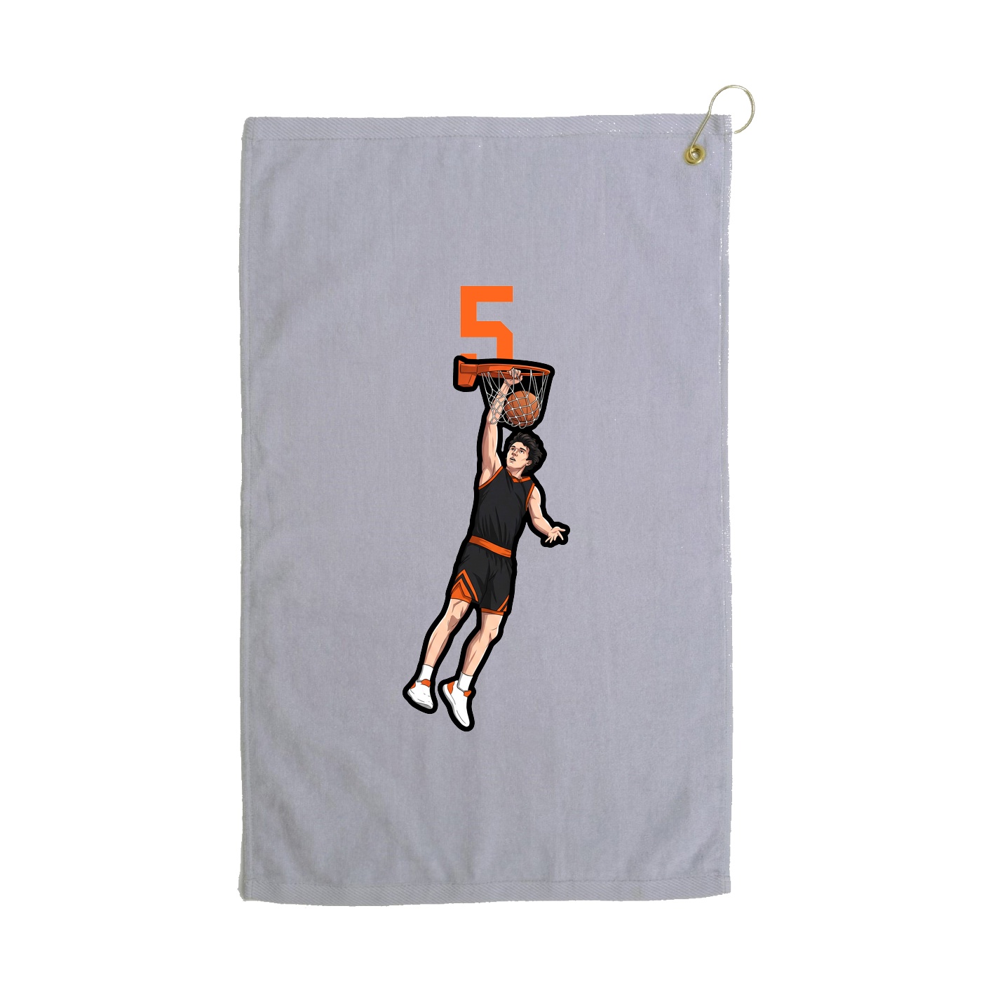 Golf Towel — Number Top in Grey