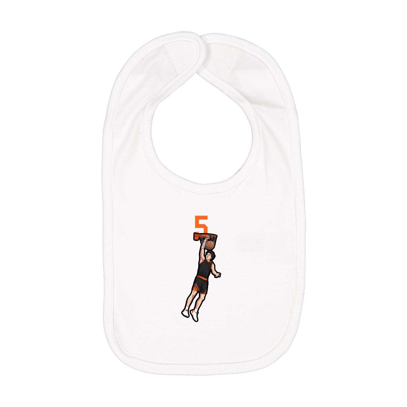 Infant Bib — Number Top in White