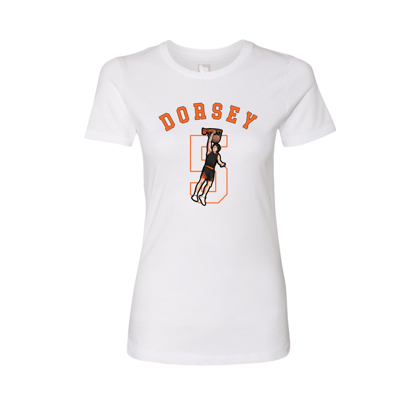 Fitted Women's Tee — Shirsey Arch in White